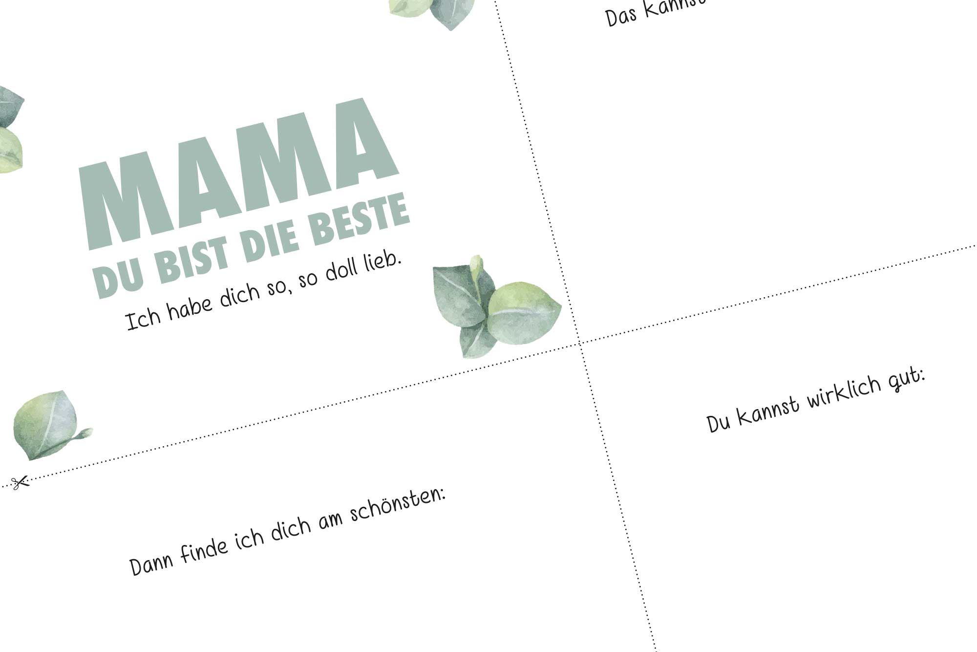 Geschenkidee: Bastelvorlage für Muttertag + Vatertag