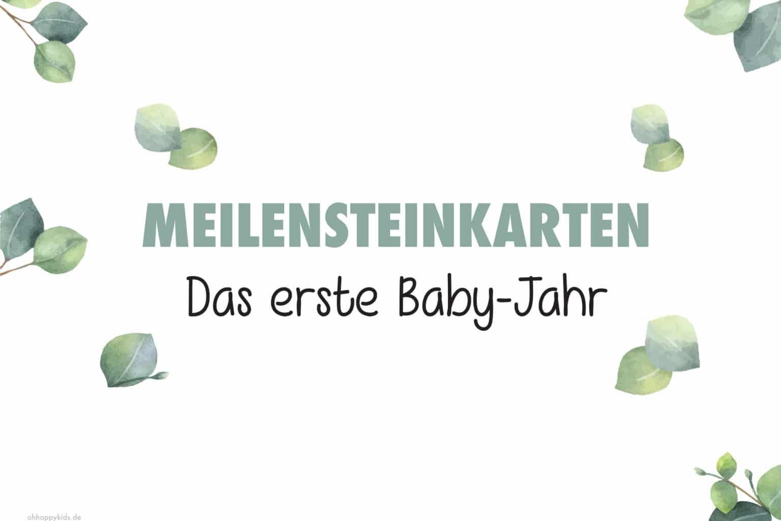 Meilensteinkarten für das erste Baby-Jahr als kostenloser Download